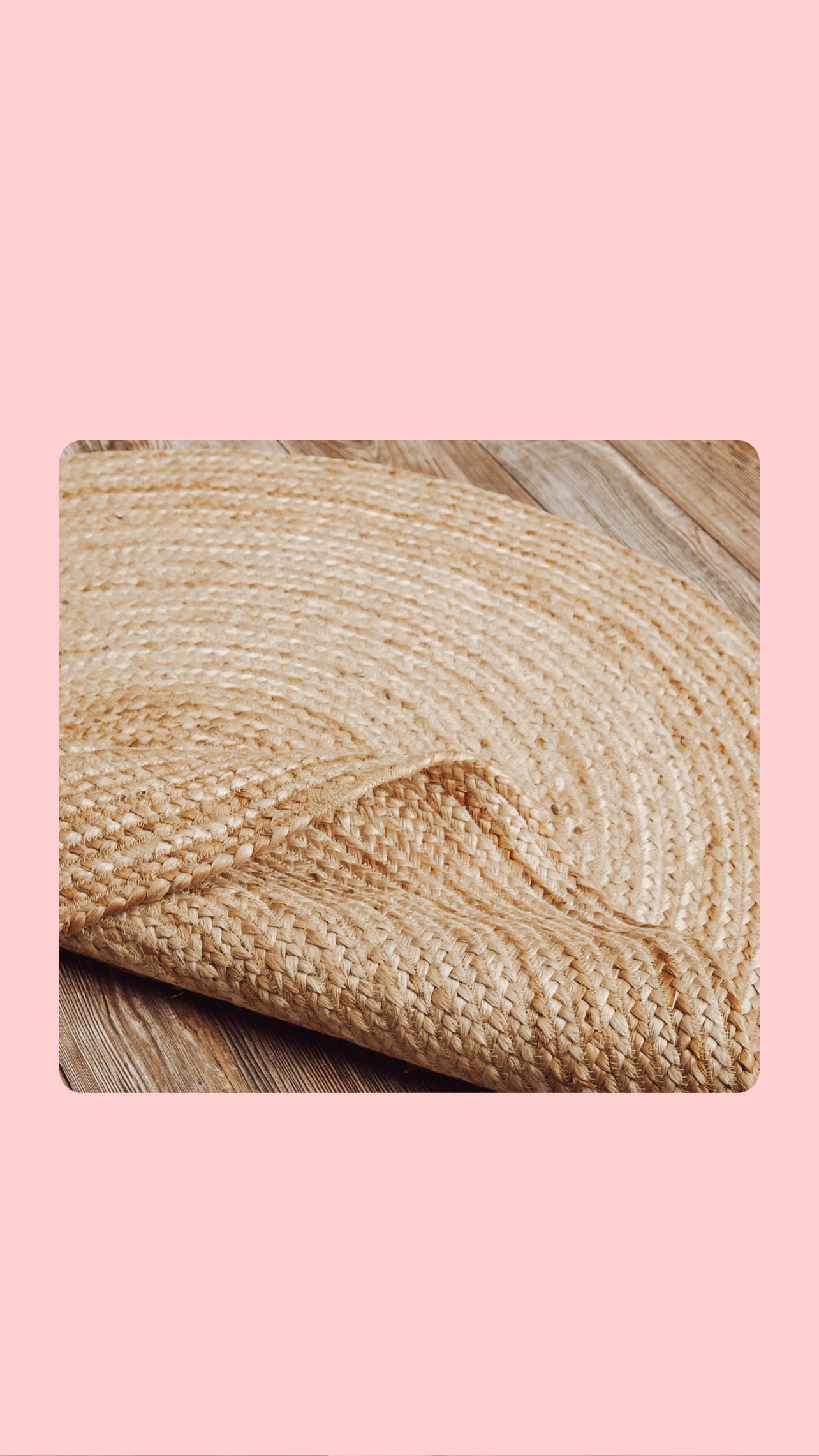 Harlow Jute Rug w/ Pad 3ft Round