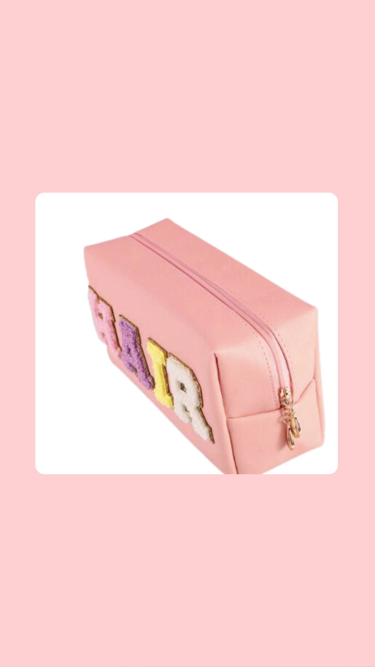 Travel Makeup Bag - Hair Letter Pouch